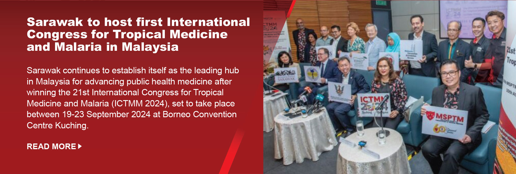 Sarawak to host first International Congress for Tropical Medicine and Malaria in Malaysia