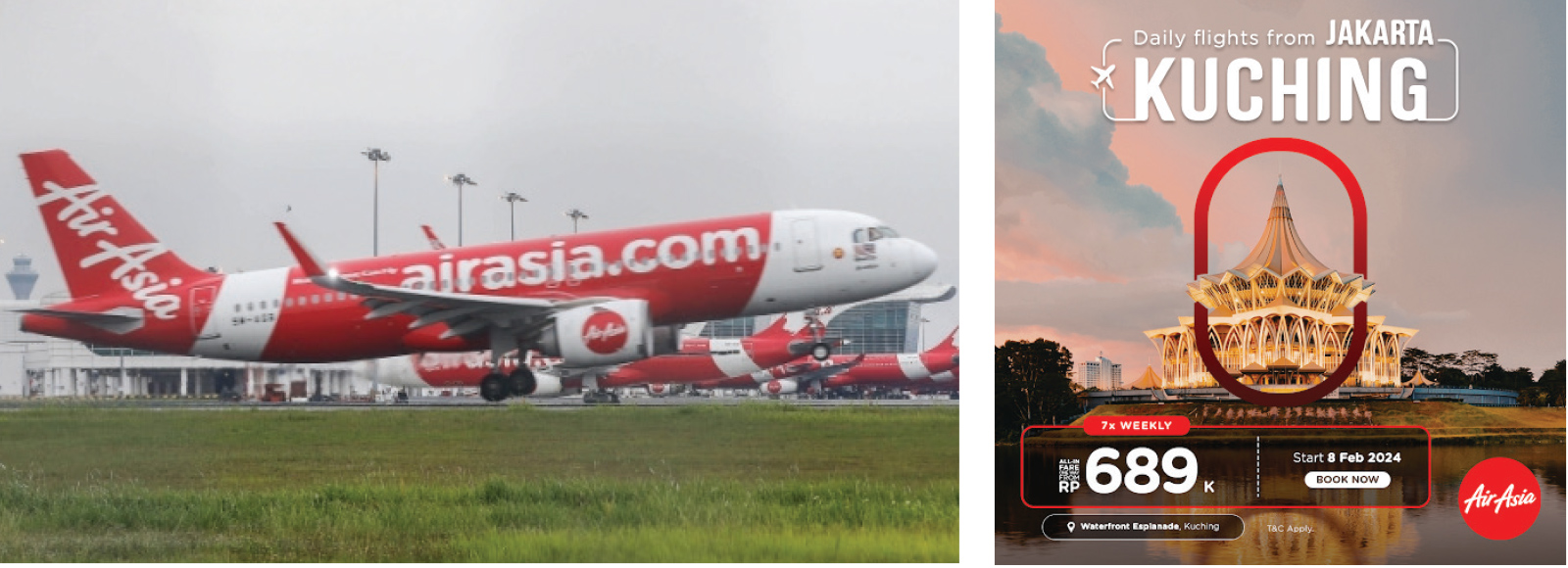 Airasia to implement daily Jakarta – Kuching flights beginning Feb 8